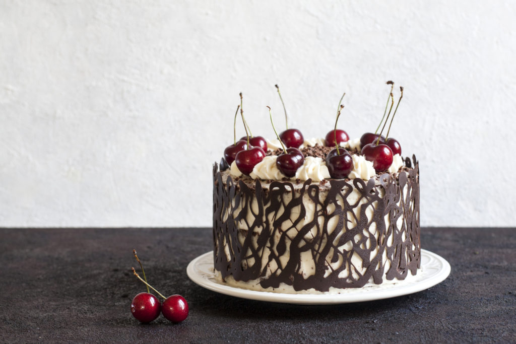 Homemade black forest cake