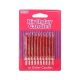 10 Red Glitter Candle - single