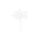 Make A Wish White - Just Married Love Hearts Acrylic Cupcake Topper