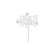 Make A Wish Silver Glitter - Just Married Love Hearts Acrylic Cupcake Topper