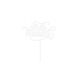 Make A Wish White - Just Married Script Acrylic Cupcake Topper