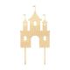 Make A Wish Birch Effect - Castle Wooden Cupcake Topper