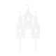 Make A Wish White - Castle Acrylic Cupcake Topper