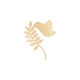 Make A Wish Birch Effect - Dove & Olive Branch Wooden Cupcake Topper