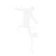 Make A Wish White - Footballer Acrylic Cupcake Topper