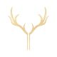 Make A Wish Birch Effect - Antlers Wooden Cupcake Topper