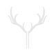 Make A Wish White - Antlers Acrylic Cupcake Topper