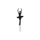 Make A Wish Black - Ballerina Acrylic Cupcake Topper