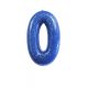 Glitter Number 0 Candle - Blue