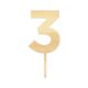 Make A Wish Birch Effect - Birthday Number 3 Wooden Cake Topper