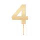 Make A Wish Birch Effect - Birthday Number 4 Wooden Cake Topper