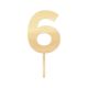 Make A Wish Birch Effect - Birthday Number 6 Wooden Cake Topper