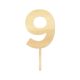 Make A Wish Birch Effect - Birthday Number 9 Wooden Cake Topper
