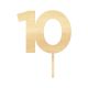 Make A Wish Birch Effect - Birthday Number 10 Wooden Cake Topper
