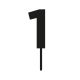 Make A Wish Black - Birthday Number 1 Acrylic Cake Topper
