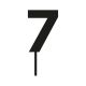 Make A Wish Black - Birthday Number 7 Acrylic Cake Topper