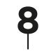 Make A Wish Black - Birthday Number 8 Acrylic Cake Topper