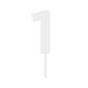 Make A Wish White - Birthday Number 1 Acrylic Cake Topper