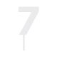 Make A Wish White - Birthday Number 7 Acrylic Cake Topper