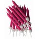 Anniversary House Fuchsia Glitter Candles x 12