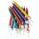 Anniversary House Multicoloured Glitter Candles x 12