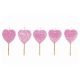 Anniversary House Glitter Heart Birthday Candles x 10