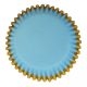 Foil-Lined Cupcake Cases Blue with Gold Trim x 30