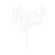 Make A Wish White - Classic Thank You Cake Topper