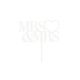Make A Wish White Mrs & Mrs Heart Topper
