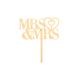 Make A Wish Wood Mrs & Mrs Double Heart Topper
