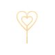 Make A Wish Wood Double Heart Topper