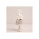 Make A Wish White Double Heart Cupcake Topper