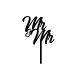 Make A Wish Black Mr & Mr Cake Topper