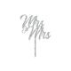 Make A Wish Silver Glitter Mrs & Mrs Cake Topper