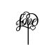 Make A Wish Black Love Cake Topper