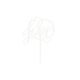 Make A Wish White Love Cake Topper