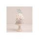 Make A Wish Silver Glitter Mrs & Mrs Cupcake Topper