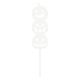 Make A Wish White Pumpkin Cake Topper