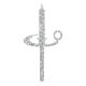 Make A Wish Silver Glitter Christmas Candle Cupcake Topper