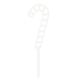 Make A Wish White Candy Cane Cupcake Topper