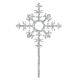 Make A Wish Silver Glitter Snowflake Cupcake Topper