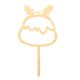 Make A Wish Birch Effect Christmas Pudding Cake Topper