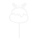 Make A Wish White Christmas Pudding Cake Topper