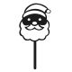 Make A Wish Black Santa Claus Cake Topper