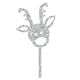 Make A Wish Silver Glitter Reindeer Cake Topper