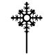 Make A Wish Black Snowflake Cake Topper