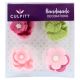 Pink Flower & Leaf Edible Toppers (x16) – Culpitt