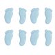 Blue Pairs of Feet Sugar Pipings - Pack of 12