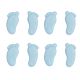 Blue Pairs of Feet Sugar Pipings - Pack of 12