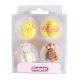 Chick, Egg and Rabbit Sugar Pipings - Pack of 12